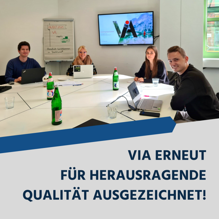 VIA erneut für herausragende Qualität ausgezeichnet.