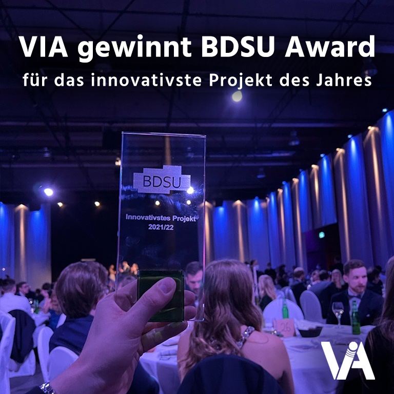 VIA gewinnt BDSU Award