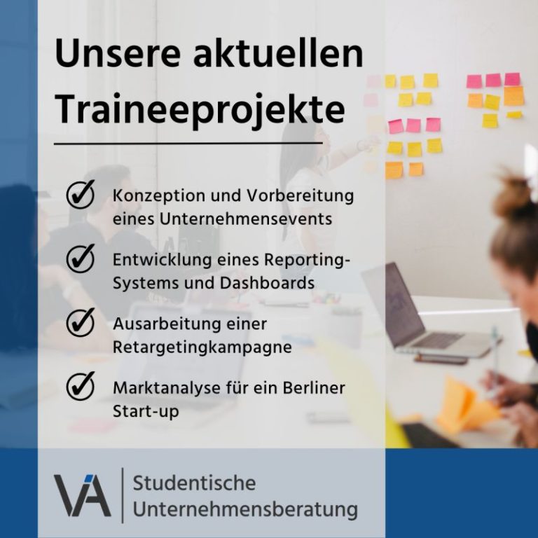 Unsere aktuellen Traineeprojekte