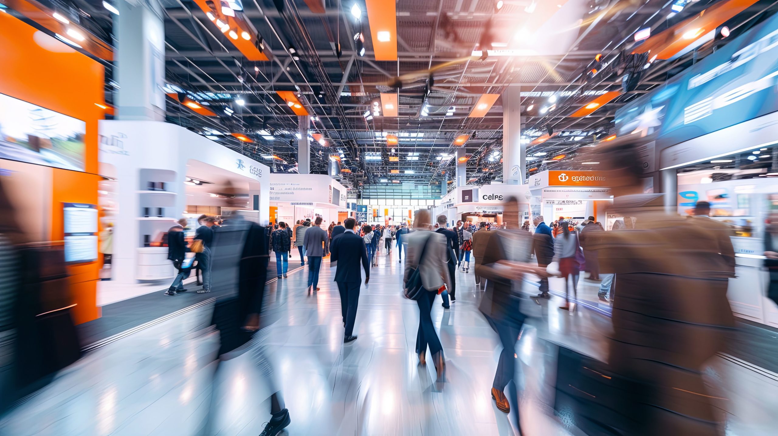 Besucher auf einer Messe